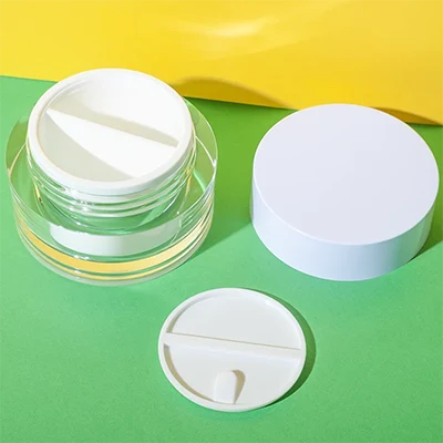 tarro de Acrílico de Doble Compartimento 30 g con Interior Dividido