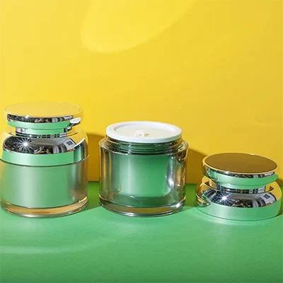 tarro Redondo de Acrílico Metalizado para Cremas 30 g 50 g