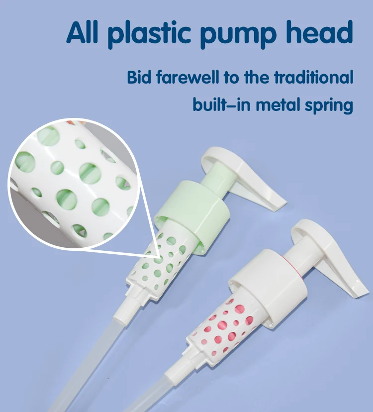 Mono-material Plastic 28 410 Lotion Pump for Shampoo, Hand Sanitizer, etc - vista 3