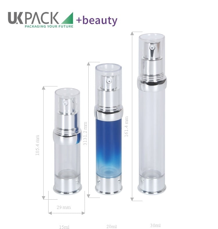 Botella airless acrílica para viaje - vista 2