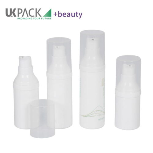 Botella airless blanca con bomba de 15 ml, 20 ml, 25 ml y 30 ml - imagen 1