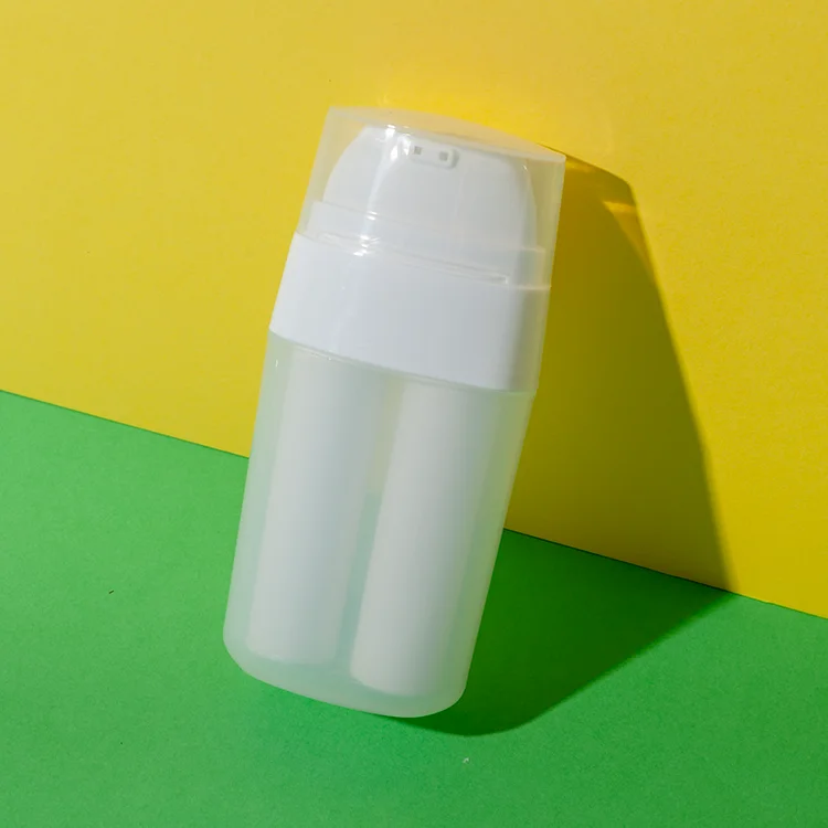 Botella airless con bomba de doble cámara de PP de 7,5+7,5 ml - imagen 1