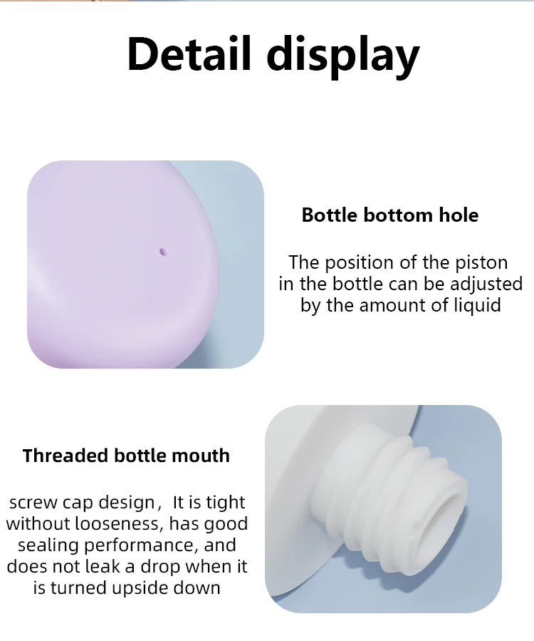 PP AS Plastic 45ml Airless Pump Bottle With Matte Surface - vista 4