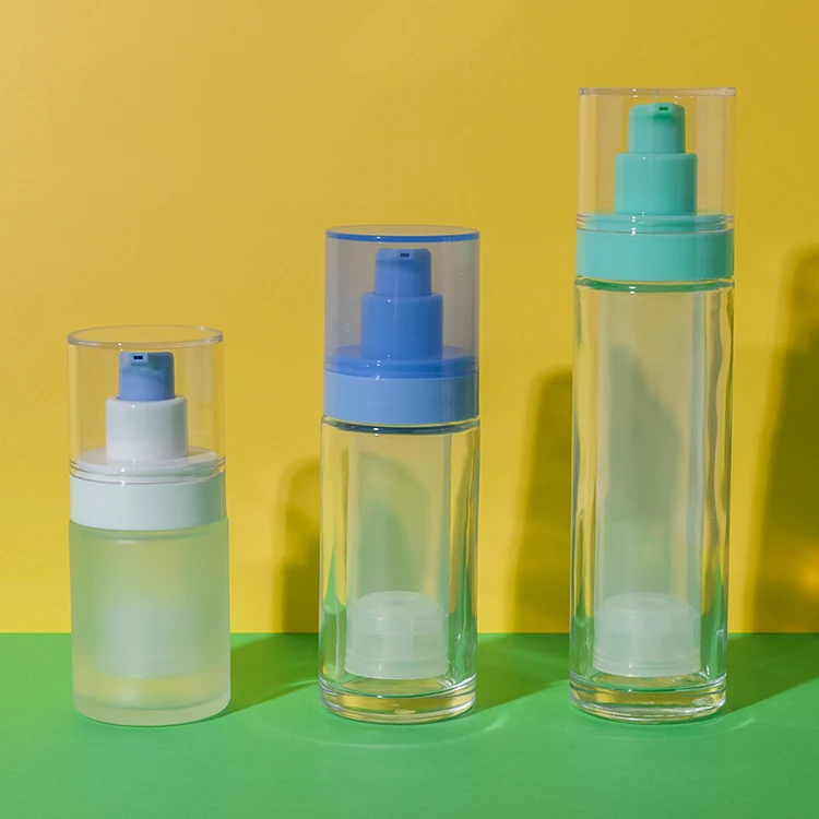 Refillable Glass Airless Pump Bottles 15ML 30ML 50ML - vista 1