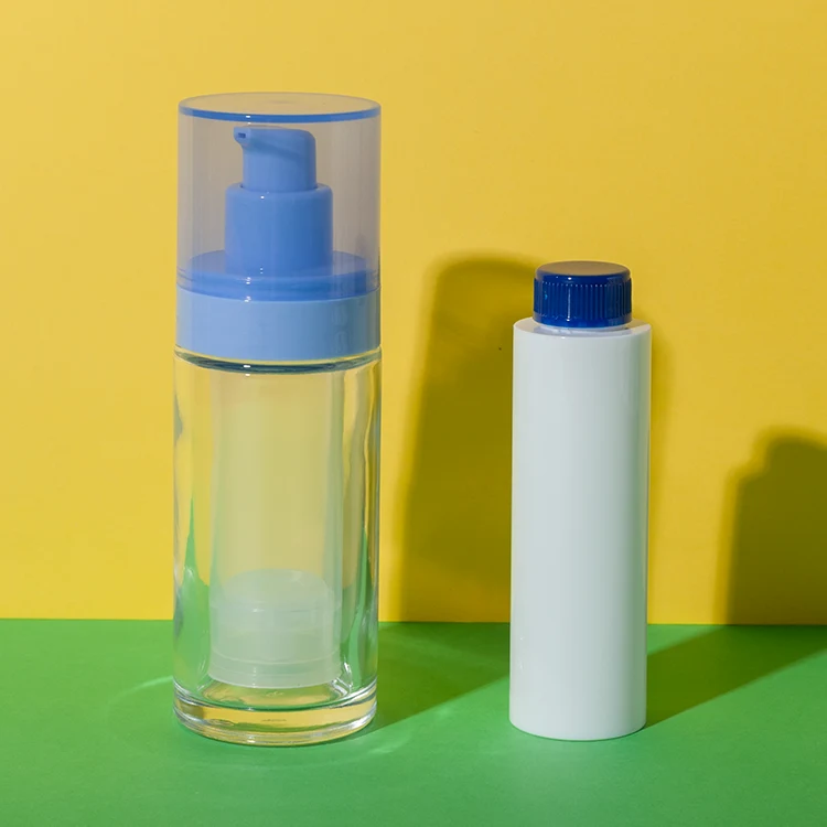 Refillable Glass Airless Pump Bottles 15ML 30ML 50ML - vista 5