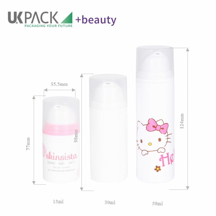 Botella airless desechable con bomba para crema cosmética - imagen 2