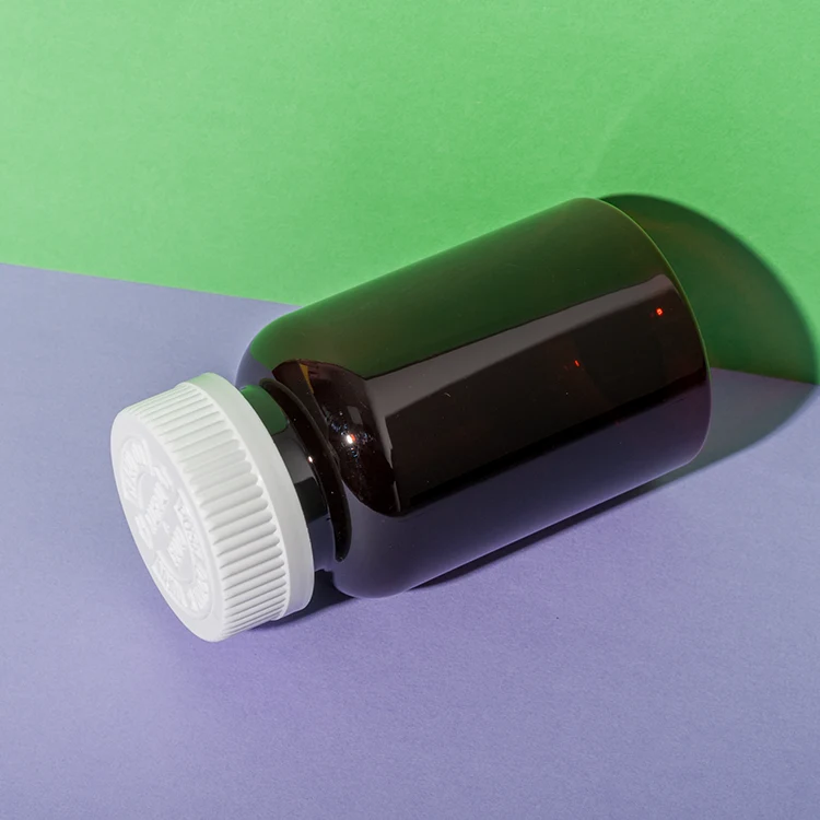 PET Plastic 150cc Amber Capsule Bottle - vista 4