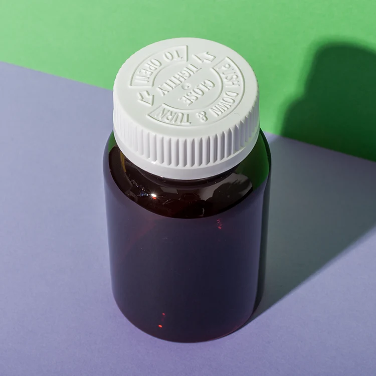 PET Plastic 150cc Amber Capsule Bottle - vista 5