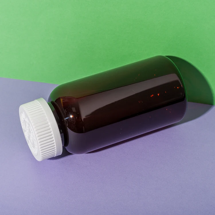 PET Plastic Amber 200cc Capsule Bottle - vista 4