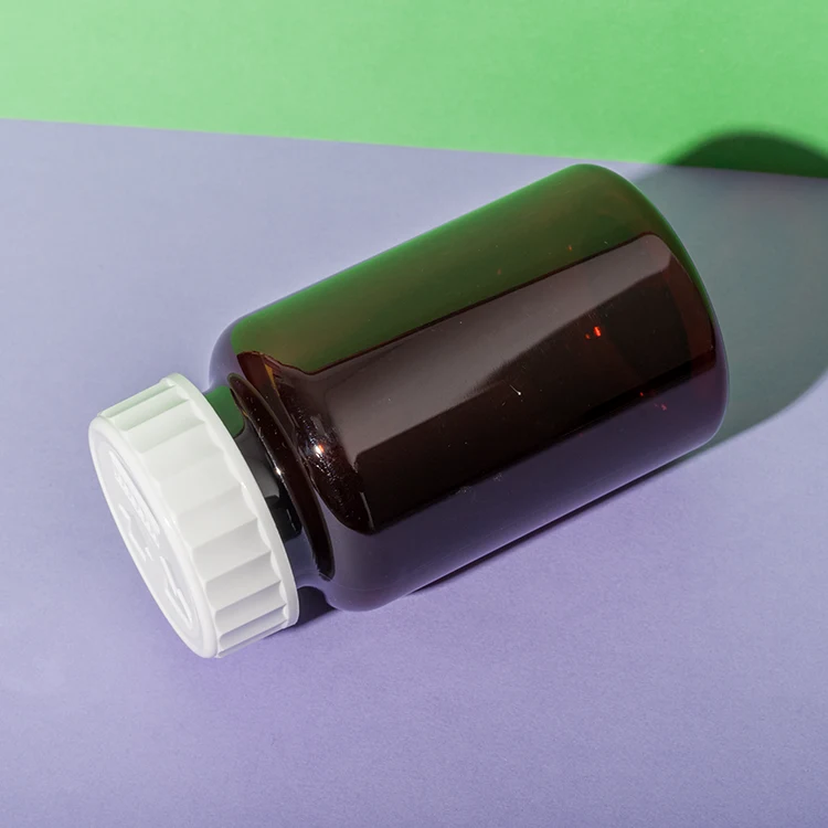 PET Plastic Amber 225cc Capsule Bottle - vista 4