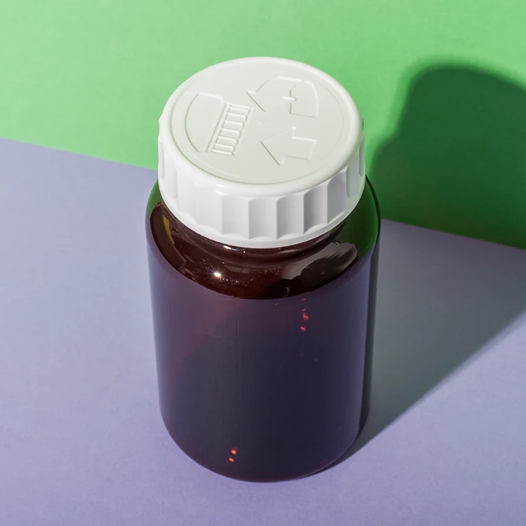 PET Plastic Amber 225cc Capsule Bottle - vista 5