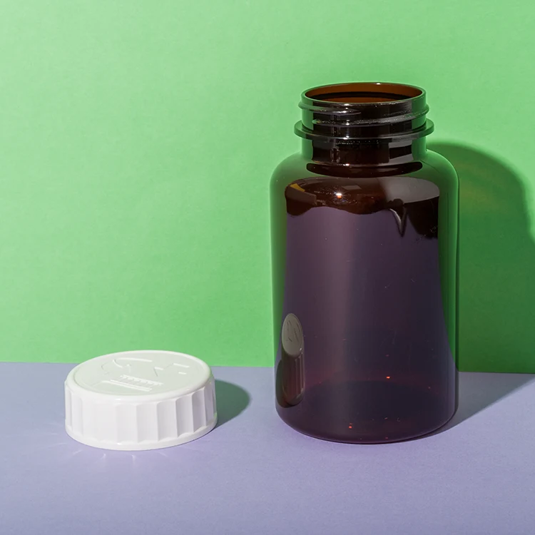 PET Plastic Amber 250cc Capsule Bottle - vista 3