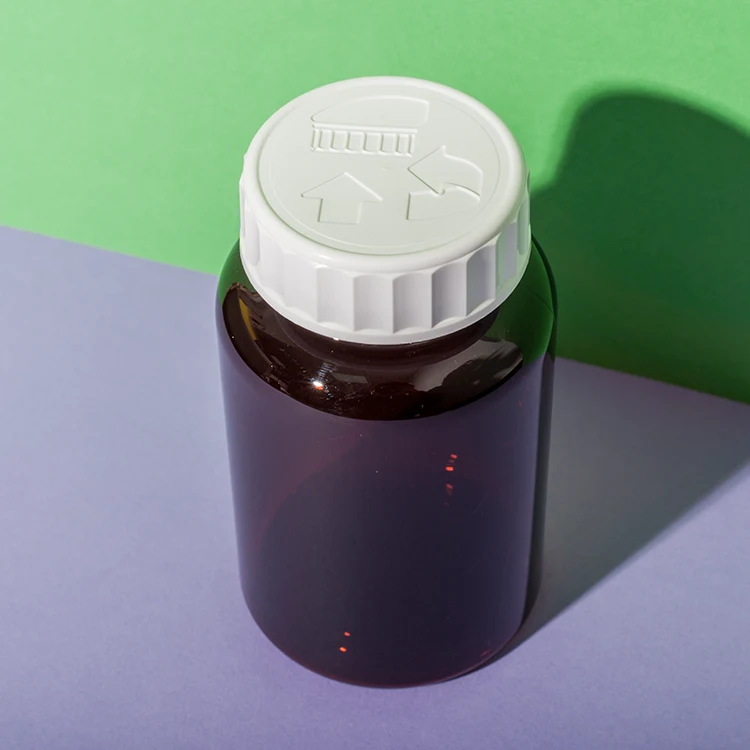 PET Plastic Amber 250cc Capsule Bottle - vista 5