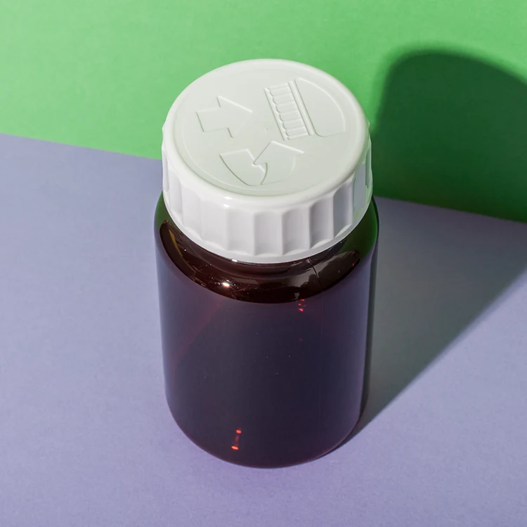 PET Plastic Amber Vitamin E Capsules Bottle - vista 5