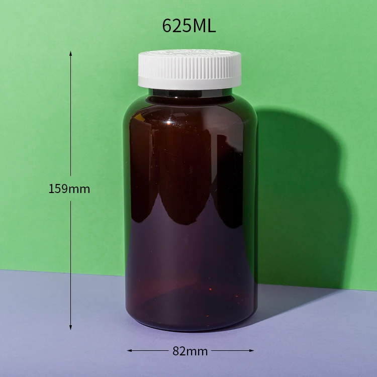 PET Plastic 625cc Omega-3 Capsules Bottle - vista 2
