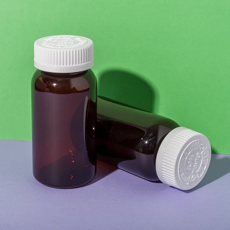 PET Amber Plastic Pill Bottle 150cc - vista 1