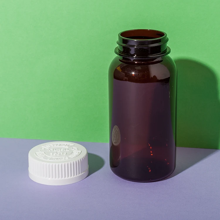 PET Amber Plastic Pill Bottle 150cc - vista 3