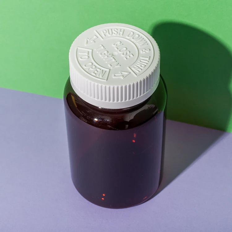 PET Plastic Amber 225cc Supplement Bottle - vista 5