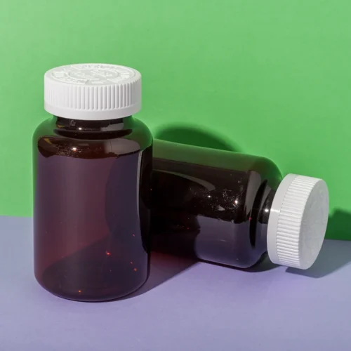 PET Plastic Amber 275cc Supplement Bottle - vista 1