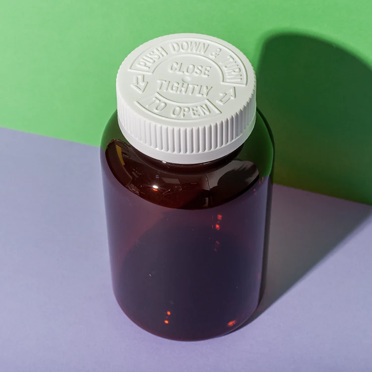 PET Plastic Amber 300cc Supplement Bottle - vista 5