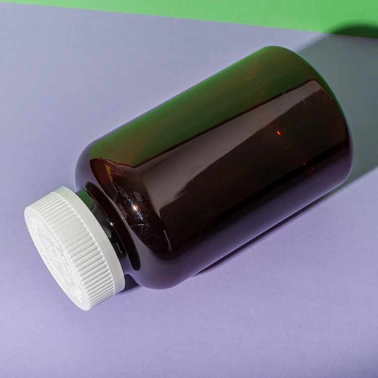 PET Plastic Amber 400cc Supplement Bottle - vista 4