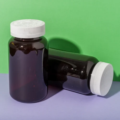 PET Plastic Amber 420cc Supplement Bottle - vista 1