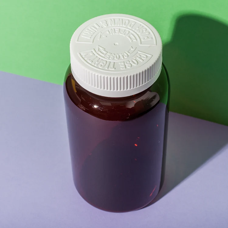 PET Plastic Amber 520cc Supplement Bottle - vista 5
