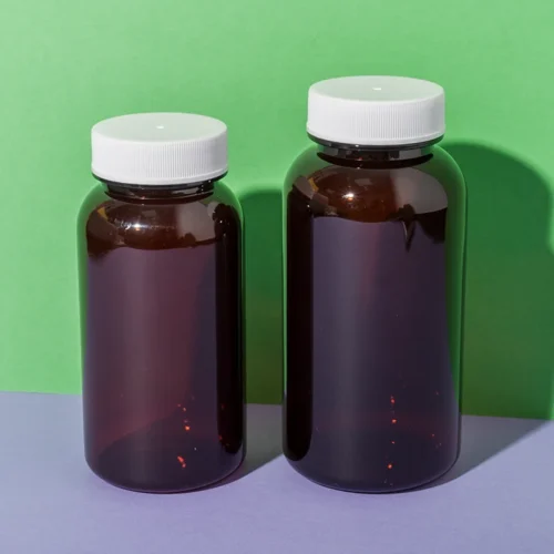 PET Plastic Amber Vitamin B Complex Bottle - vista 1
