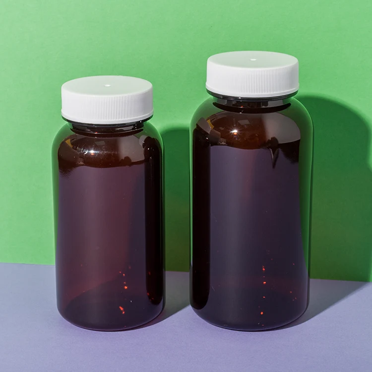 PET Plastic Amber Vitamin B Complex Bottle - vista 1