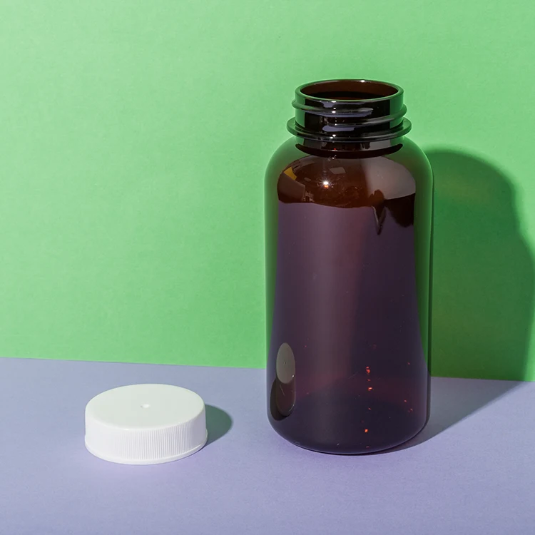 PET Plastic Amber Vitamin B Complex Bottle - vista 5