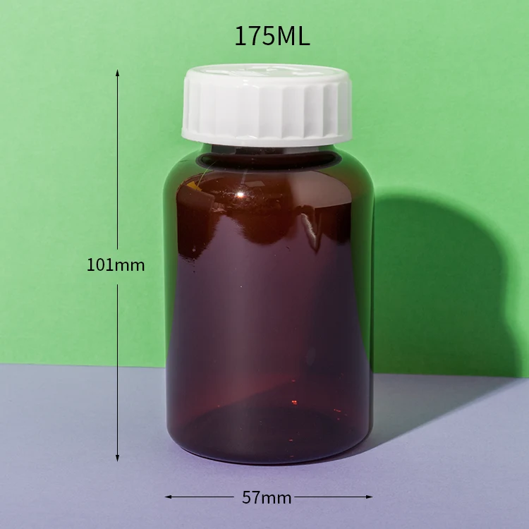 PET Plastic Amber Vitamin C Dark Bottle - vista 2