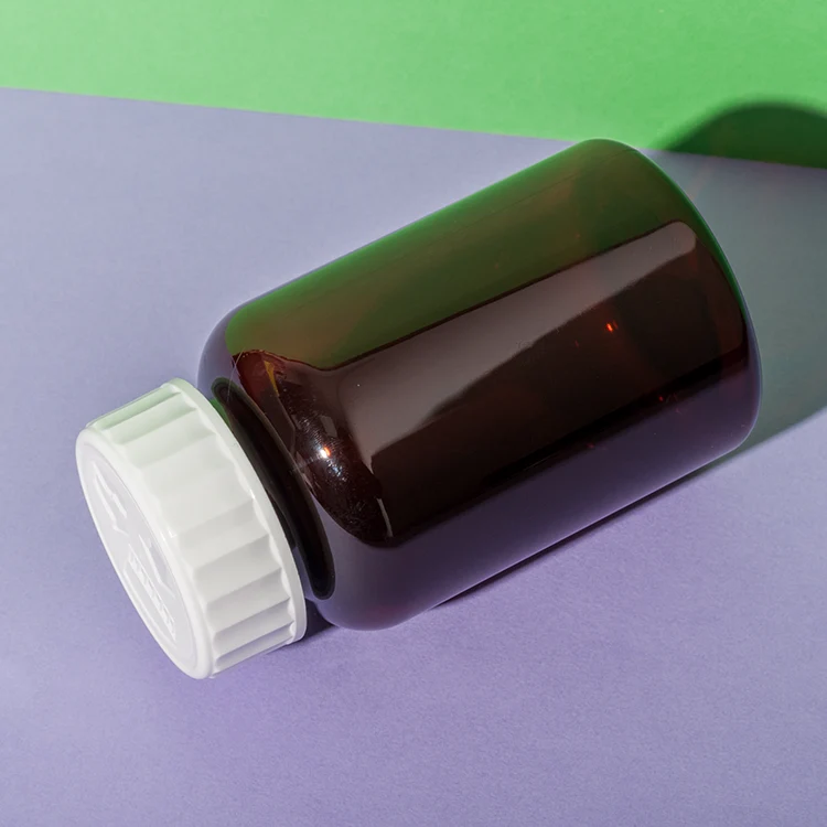 PET Plastic Amber Vitamin C Dark Bottle - vista 4