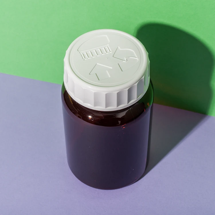 PET Plastic Amber 200cc Vitamin C Bottle - vista 3