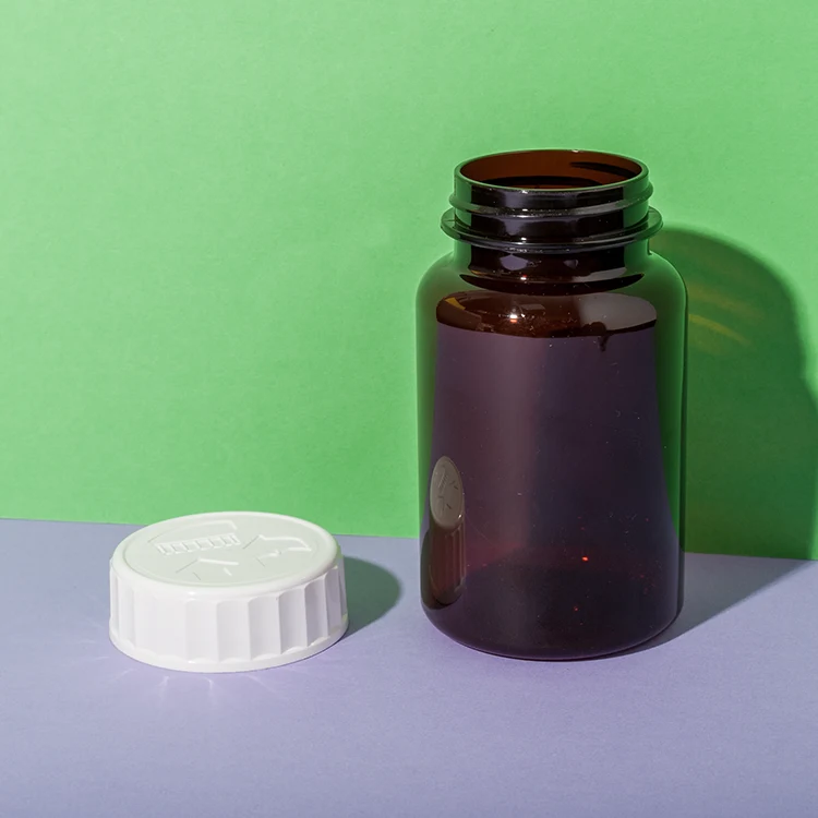 PET Plastic Amber 200cc Vitamin C Bottle - vista 4