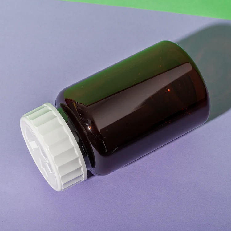 PET Plastic Amber 200cc Vitamin C Bottle - vista 5