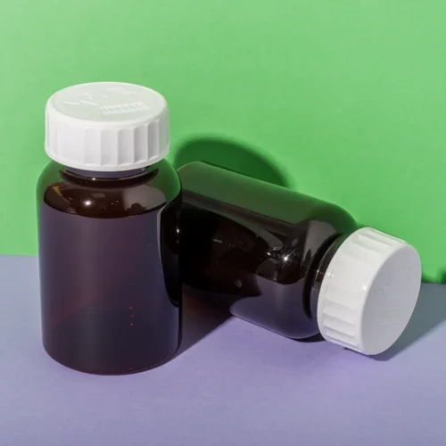 PET Plastic Amber Vitamin D Pill Bottle - vista 1