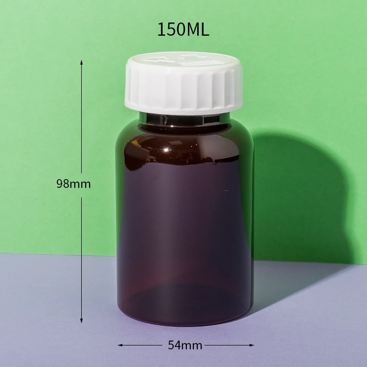 PET Plastic Amber Vitamin D Pill Bottle - vista 2