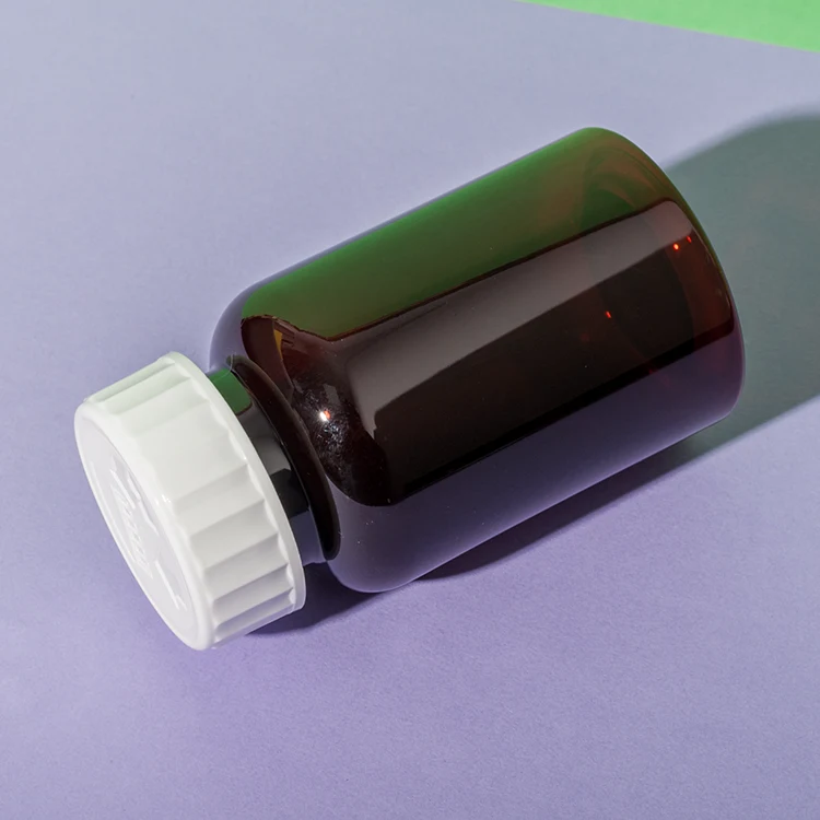 PET Plastic Amber Vitamin D Pill Bottle - vista 4