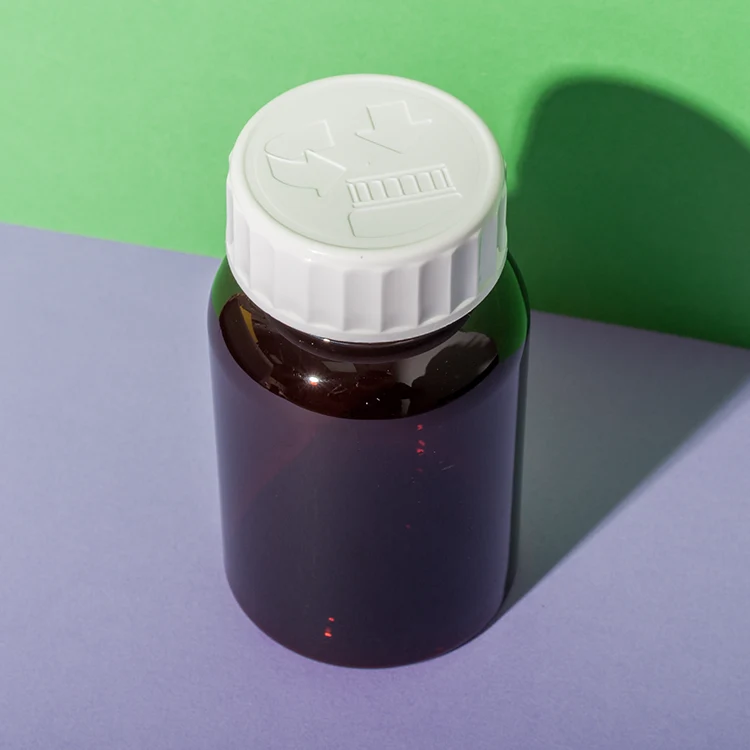 PET Plastic Amber Vitamin D Pill Bottle - vista 5