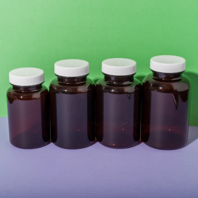 PET Plastic Amber Vitamin D3 Bottle - vista 1