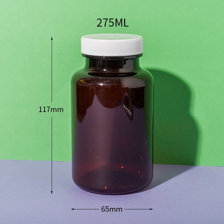 PET Plastic Amber Vitamin D3 Bottle - vista 5