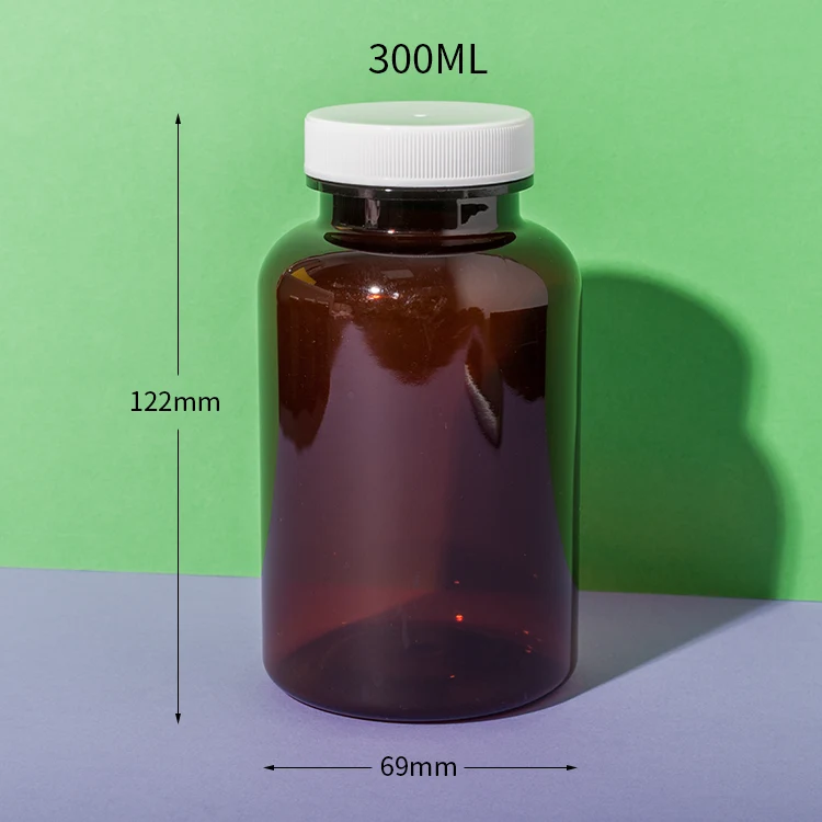 PET Plastic Amber Vitamin D3 Bottle - vista 6