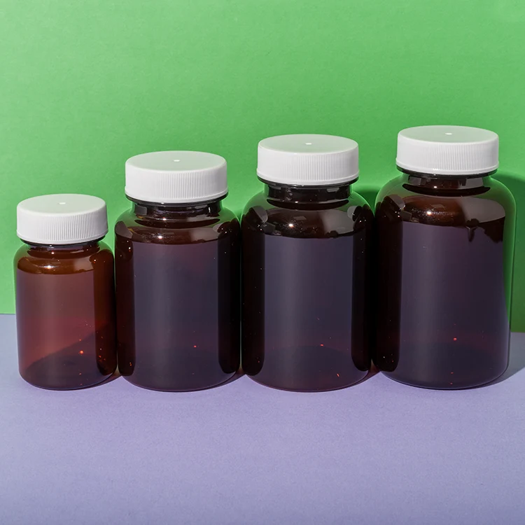 PET Plastic Amber Vitamin E Bottle - vista 1