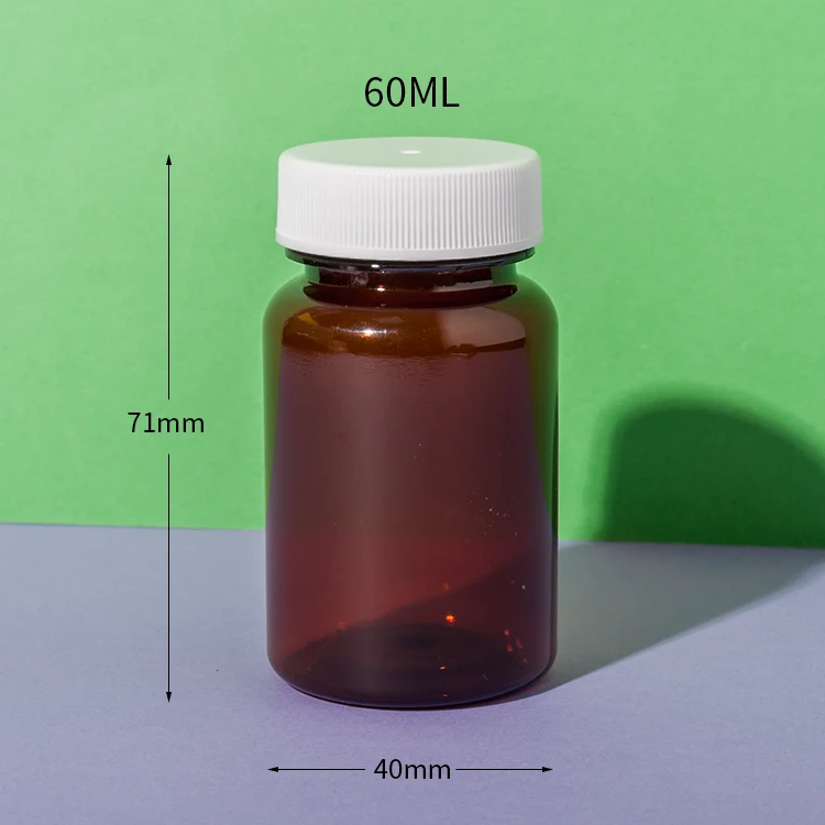 PET Plastic Amber Vitamin E Bottle - vista 2
