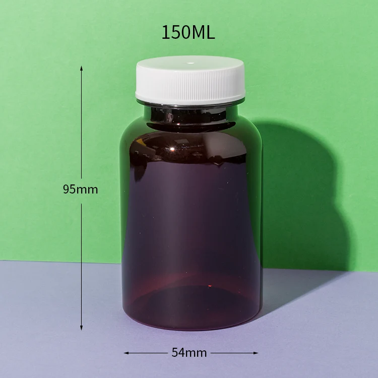 PET Plastic Amber Vitamin E Bottle - vista 4
