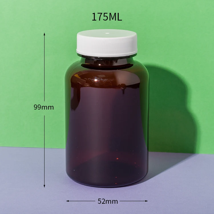 PET Plastic Amber Vitamin E Bottle - vista 5