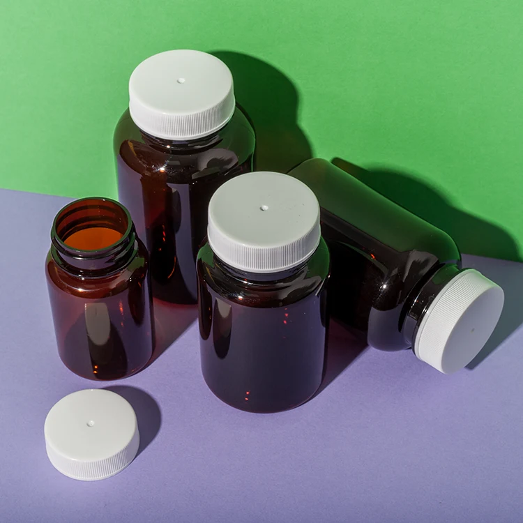PET Plastic Amber Vitamin E Bottle - vista 6