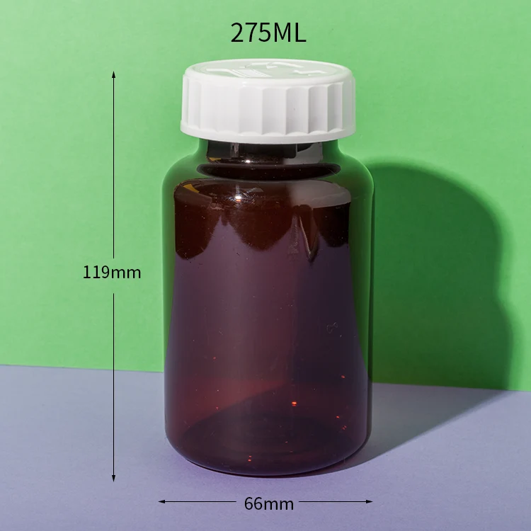 PET Plastic Amber Vitamin Pill Bottle - vista 2