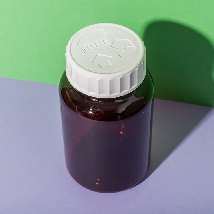 PET Plastic Amber Vitamin Pill Bottle - vista 3