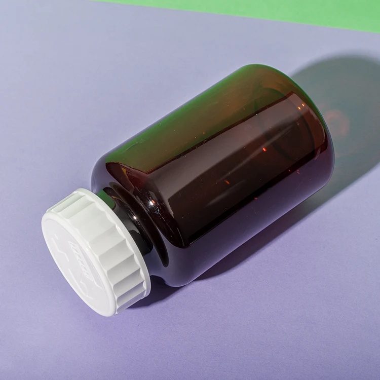 PET Plastic Amber Vitamin Pill Bottle - vista 4